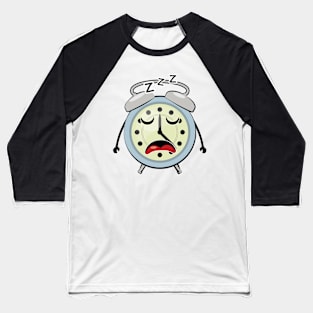 Sleeping Alarm Clock - Funny Illustration Baseball T-Shirt